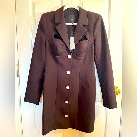 slim fit dress slacks Loewe // Black & Gold Button Cardigan  VSP Consignment